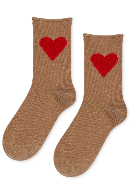 Love Cashmere Crew Sock Socks Hansel from Basel Camel O/S 