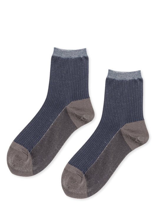 Twinkle Short Crew Socks Socks Hansel from Basel Indigo  