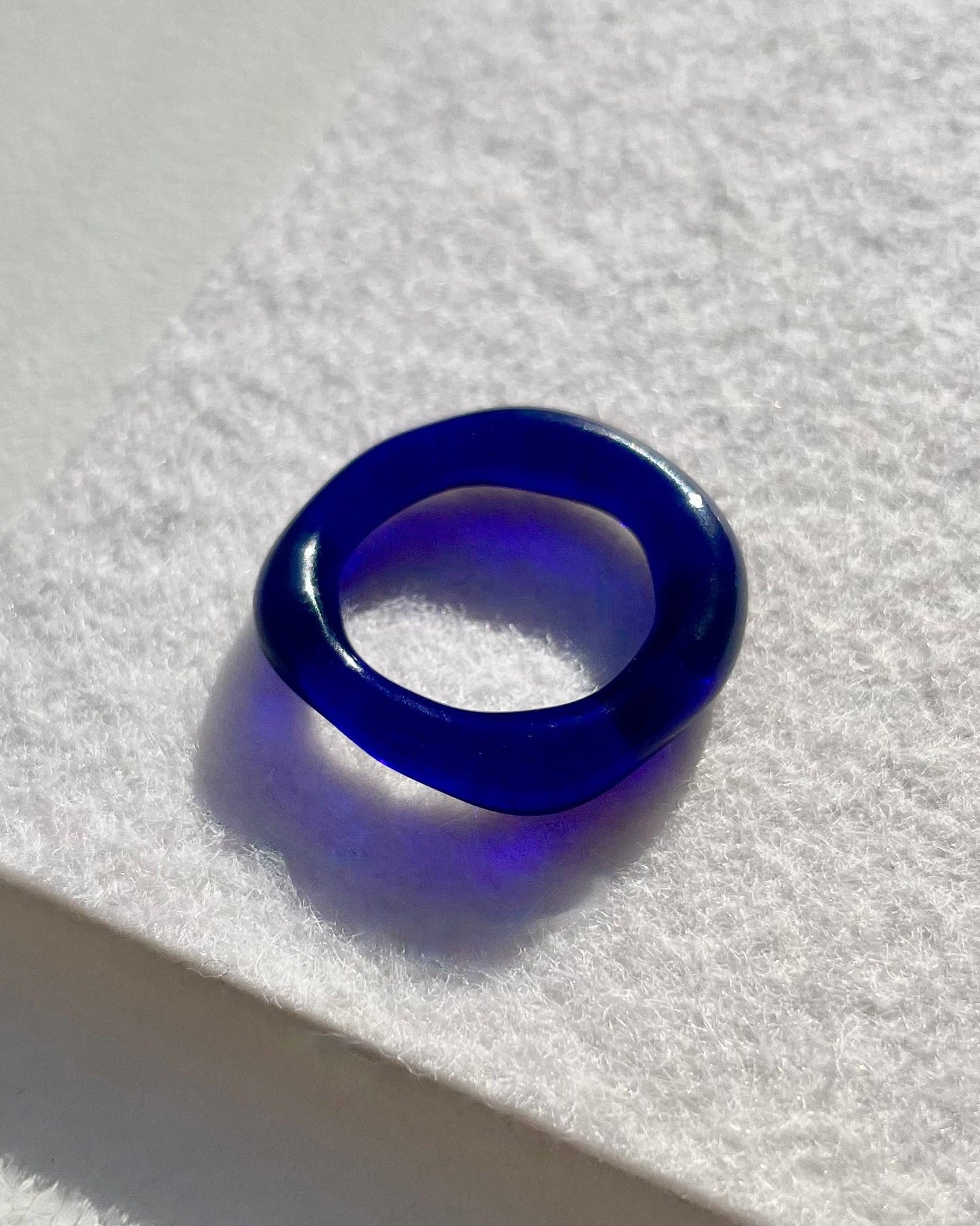 Thin Organic Glass Band Jewelry Jane D'Arensbourg Cobalt 7 