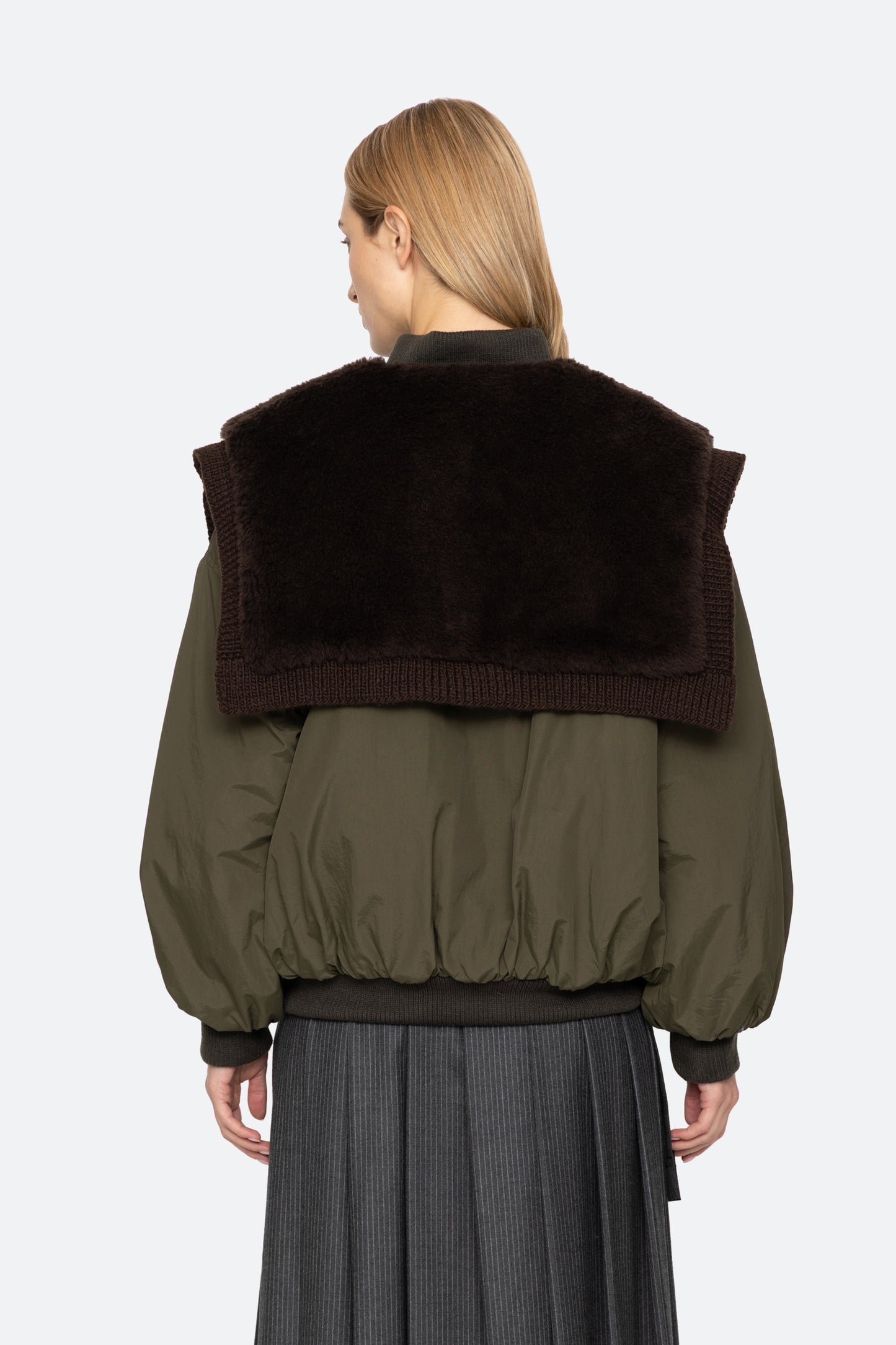 Marta Faux Fur Combo Bomber SEA NEW YORK