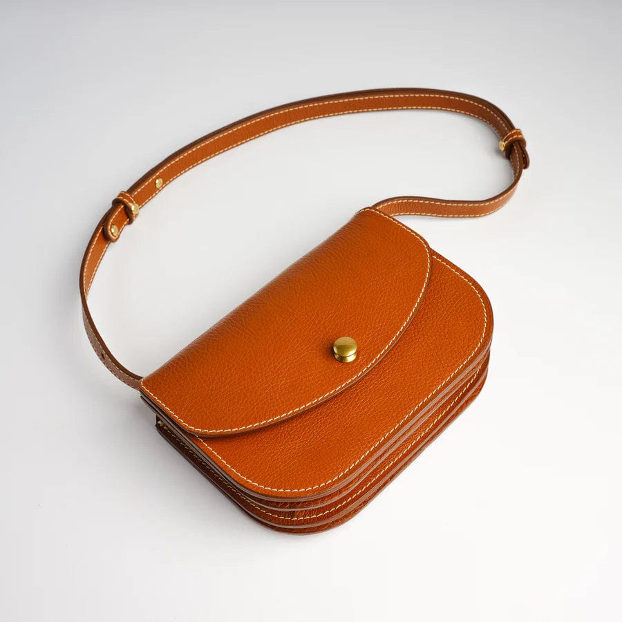 The Po Crossbody in Leather Brown Bags Lindquist   