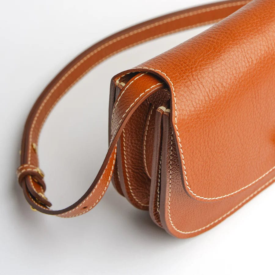 The Po Crossbody in Leather Brown Bags Lindquist   