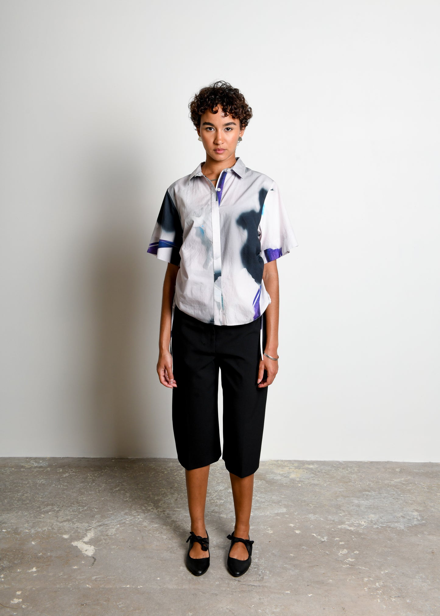 Ties Top UNTITLED IN MOTION Shadow Iris Ivory XS