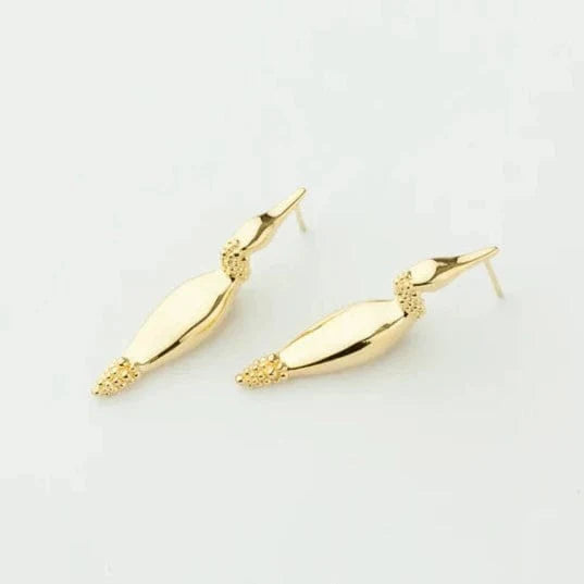 Empress Duck Earrings - 18K Vermeil Jewelry MM Druck   