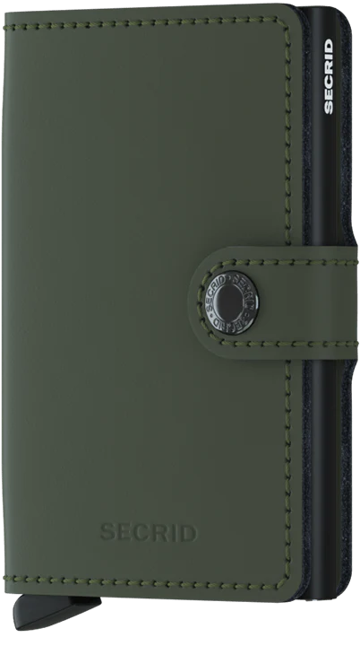 Miniwallet Matte Small Leather Goods Secrid Green/Black  
