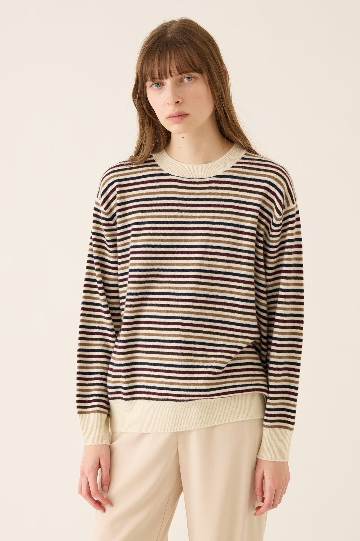 Neve Multistripe Cashmere Sweater DEMYLEE New York