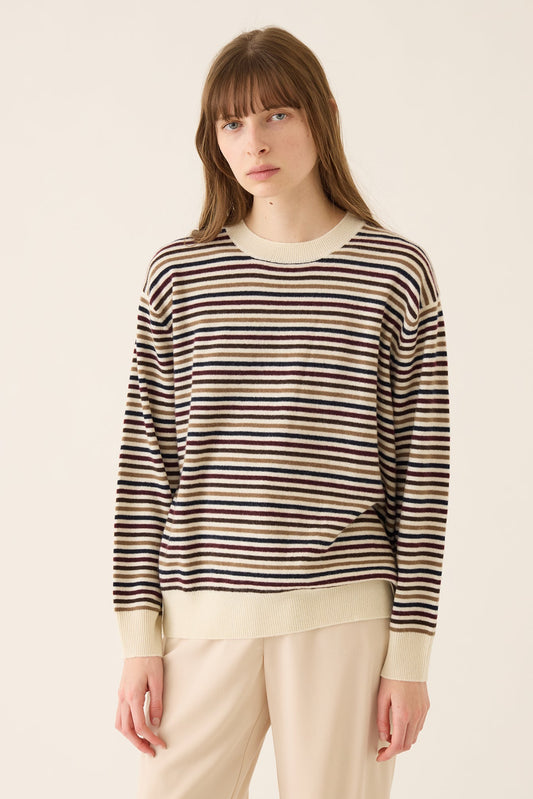 Neve Multistripe Cashmere Sweater Sweaters DEMYLEE New York