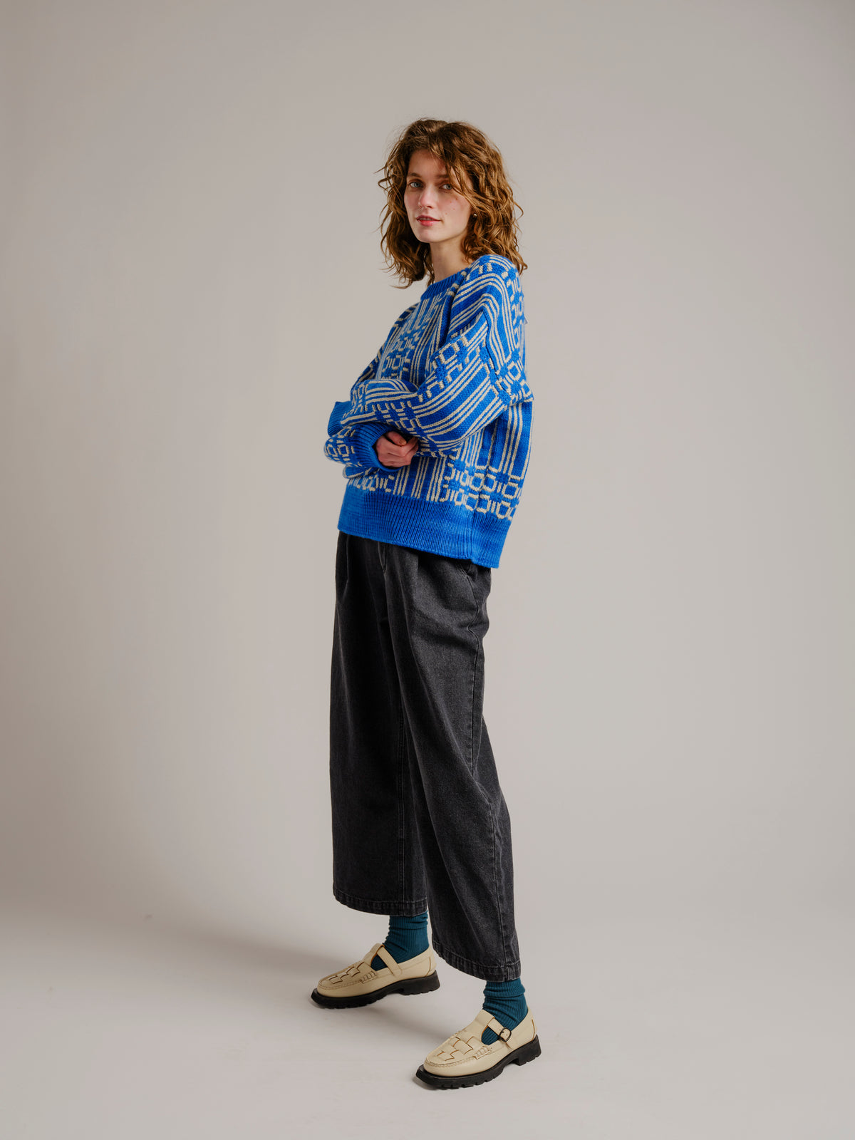 Passing Through Sweater - Cerulean DEGEN - 4