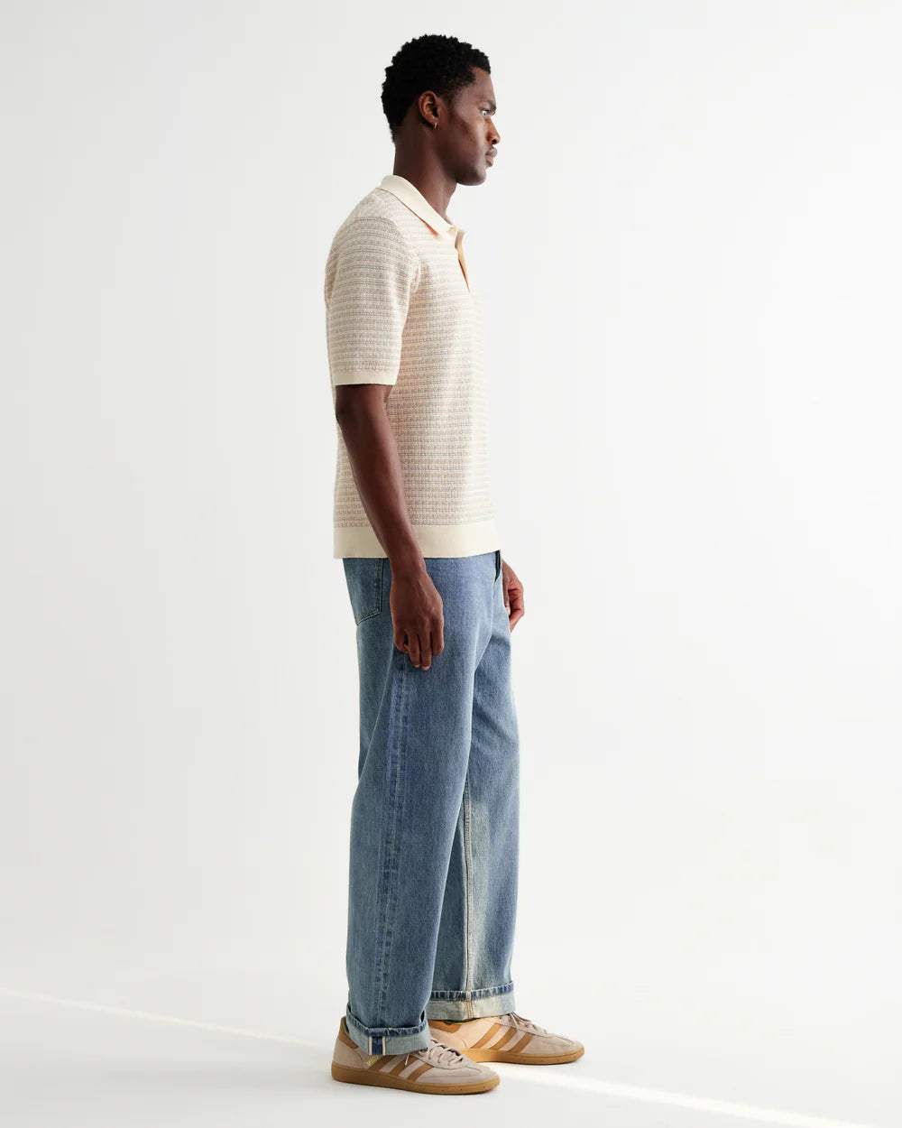 Naples Mini Geometric Knitted Polo Tops Wax London