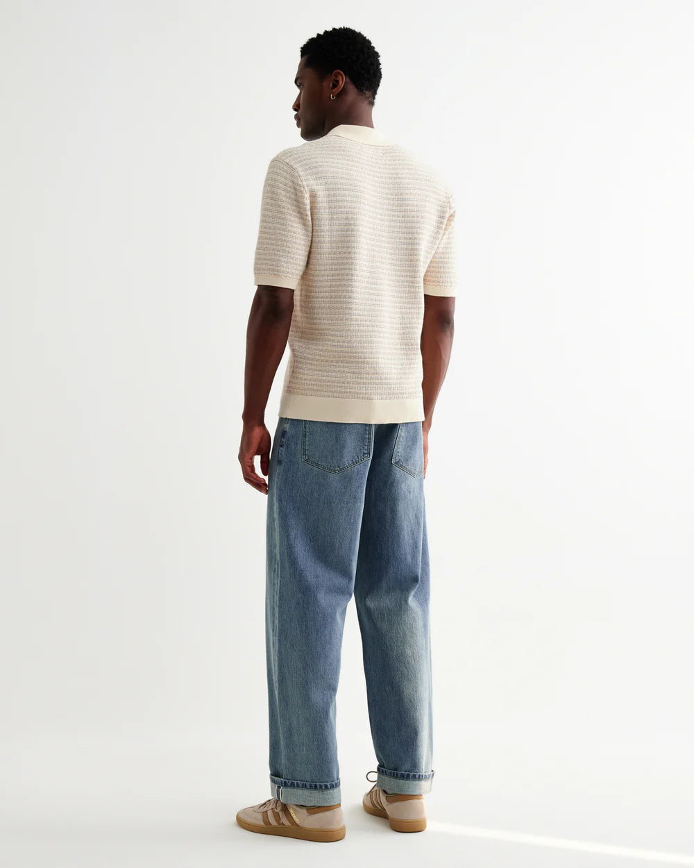 Naples Mini Geometric Knitted Polo Tops Wax London