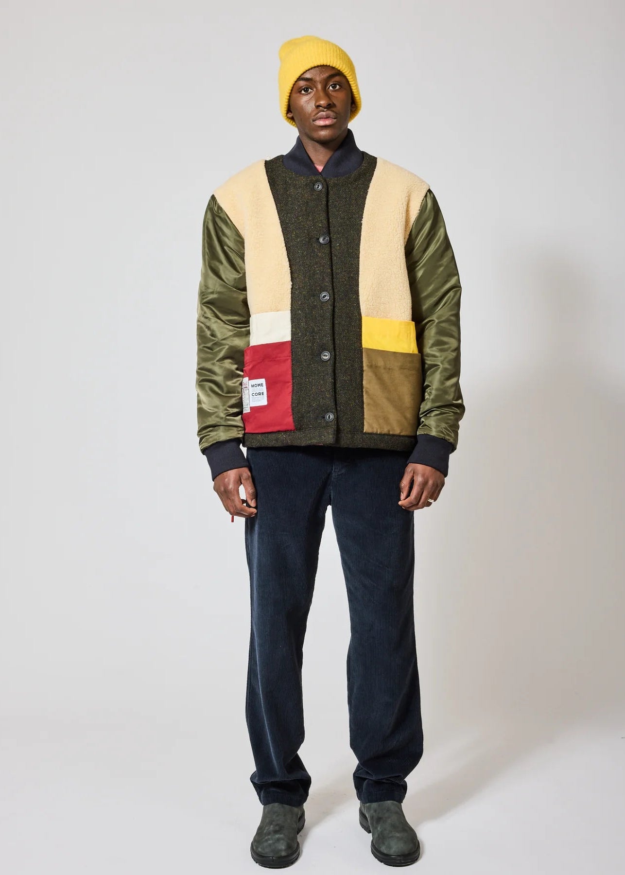 JR Harris Tweed Reversible Wool Bomber