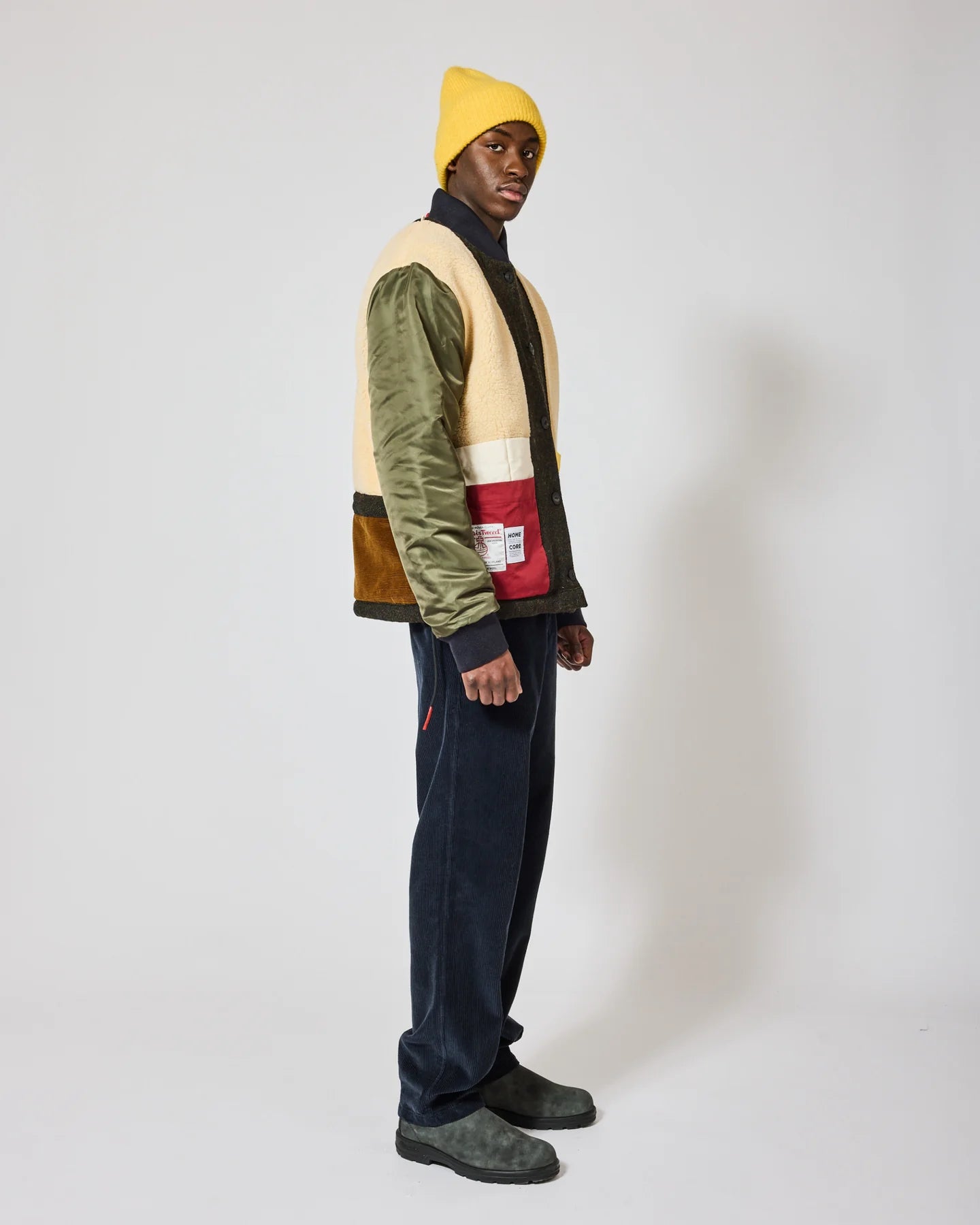 JR Harris Tweed Reversible Wool Bomber