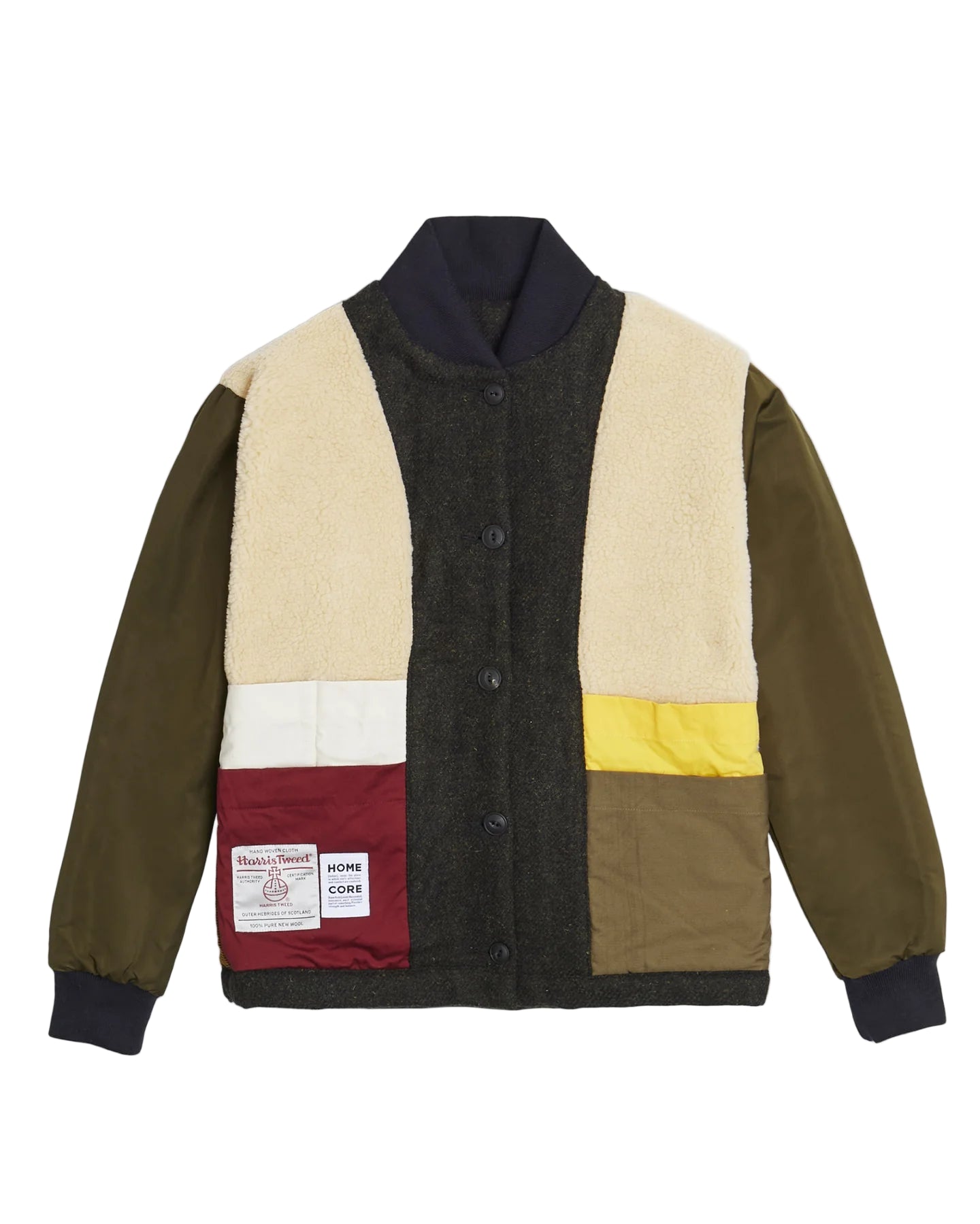 JR Harris Tweed Reversible Wool Bomber