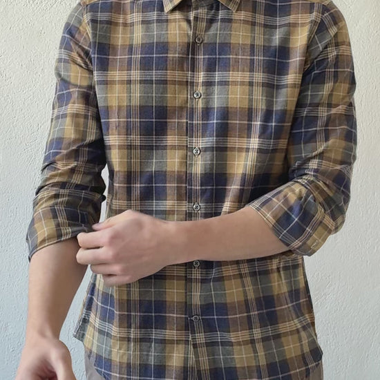 Flannel Ombre Plaid Shirt Shirts fig. - 5