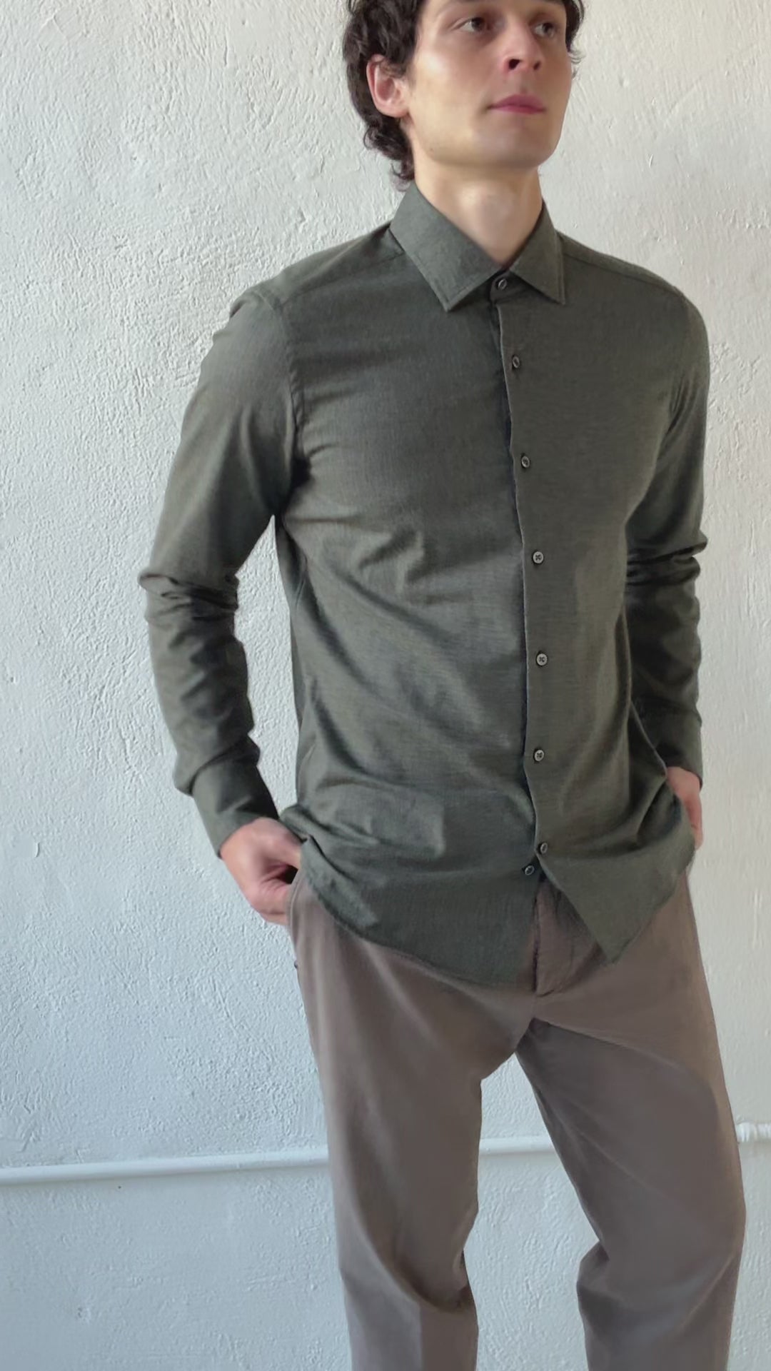 Flannel Twill Shirt Shirts fig.