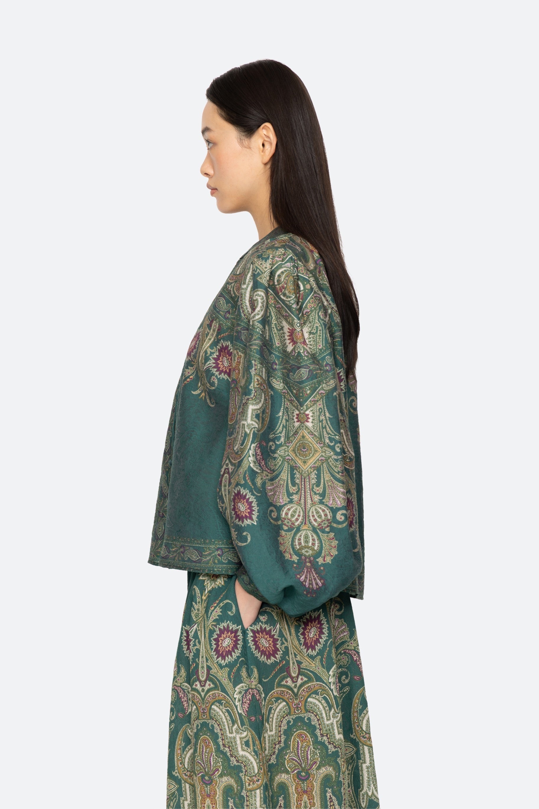 Hyacinth Print Long Sleeve Top Shirts SEA NEW YORK
