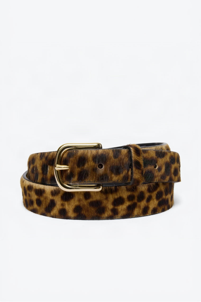 Rebecca Leopard Calfhair Belt Belts Freda Salvador