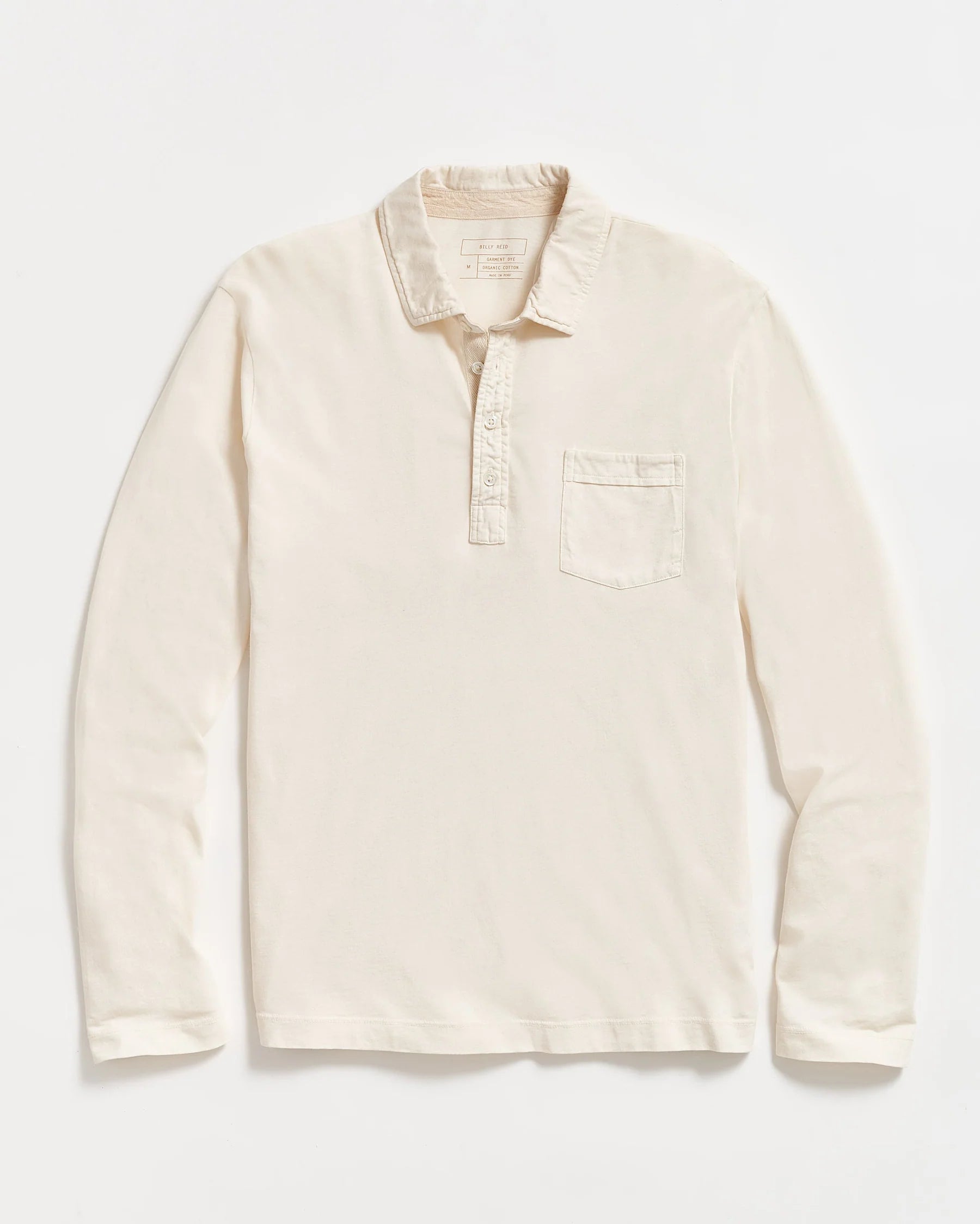Pensacola L/S Polo CORE Shirt Billy Reid Tinted White S 