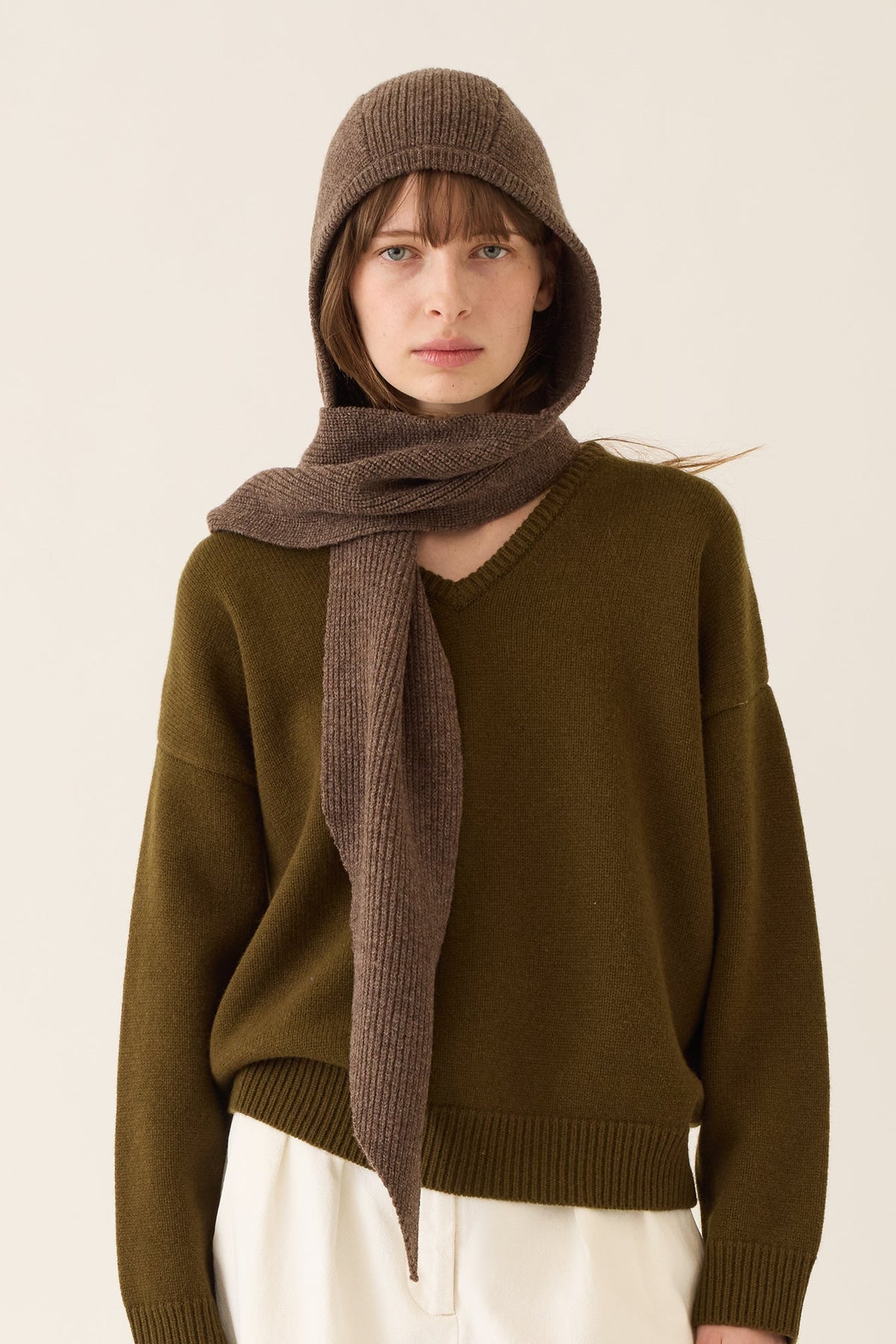 Zora Merino Wool Hooded Scarf DEMYLEE New York - 1