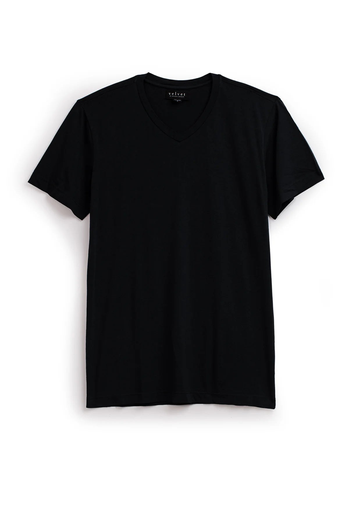 Samsen V Neck Tee T-Shirts Velvet BLACK S 