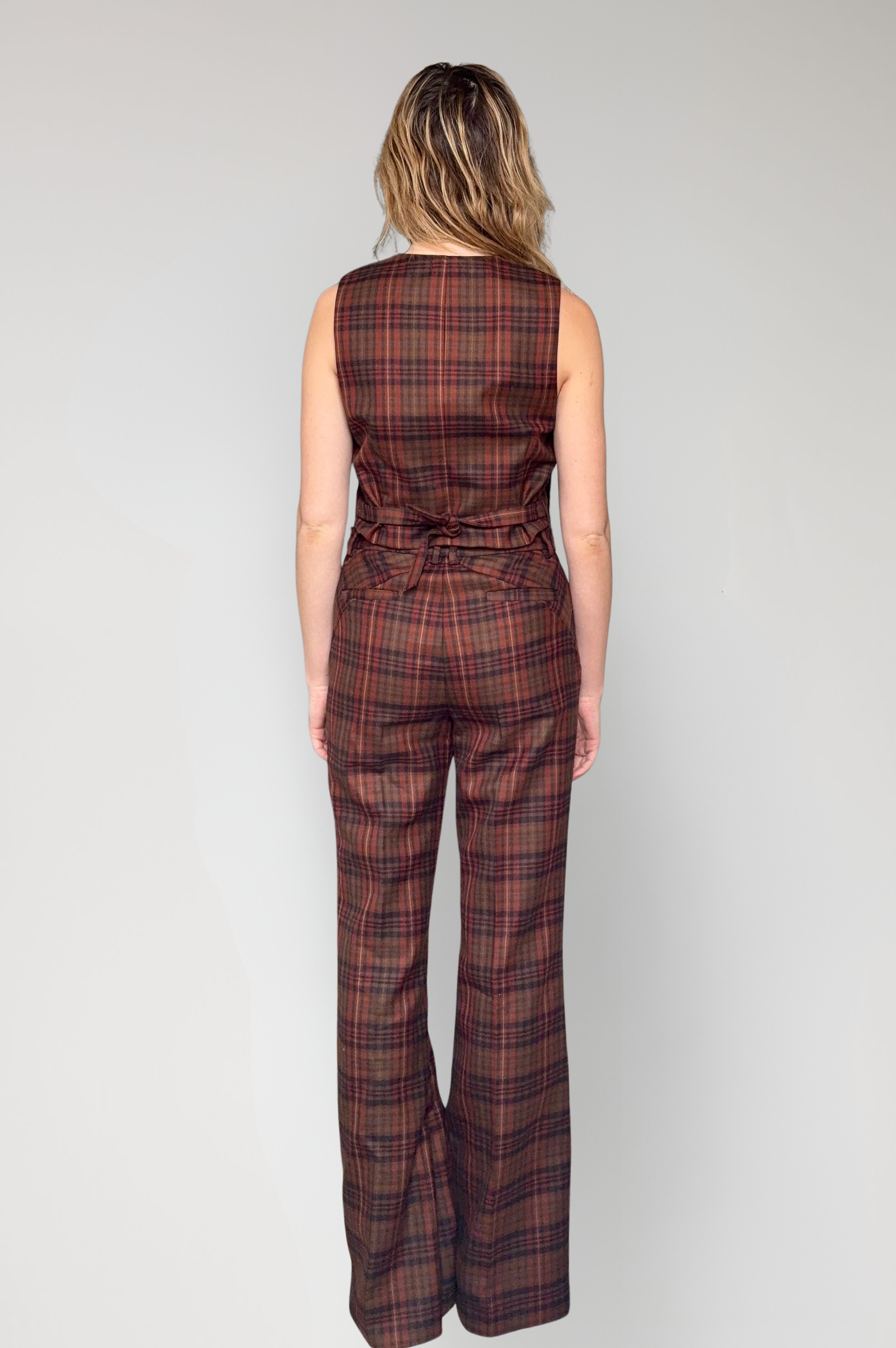 Sandy Pant in Fireside Plaid Wool Pants CHRISTINE ALCALAY