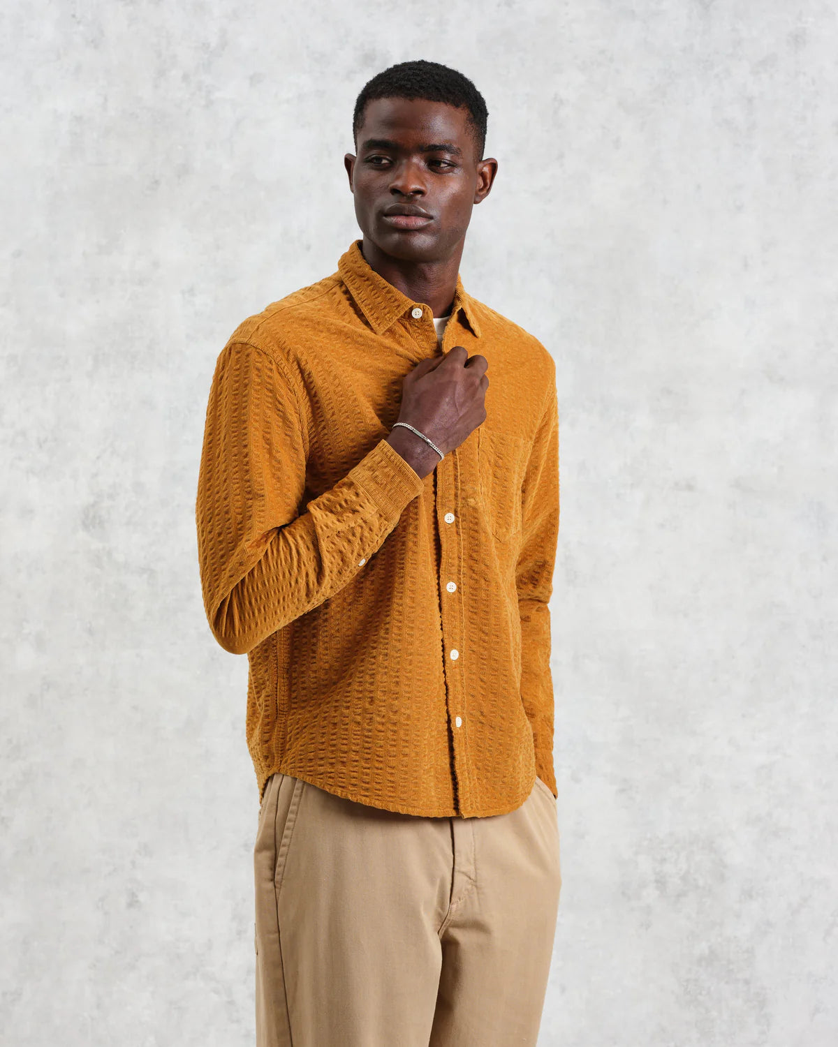 Shelly Shirt Seersucker Cord Overshirts Wax London   