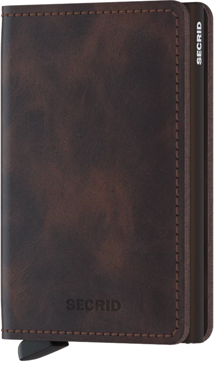 Slimwallet Vintage Small Leather Goods Secrid Chocolate  