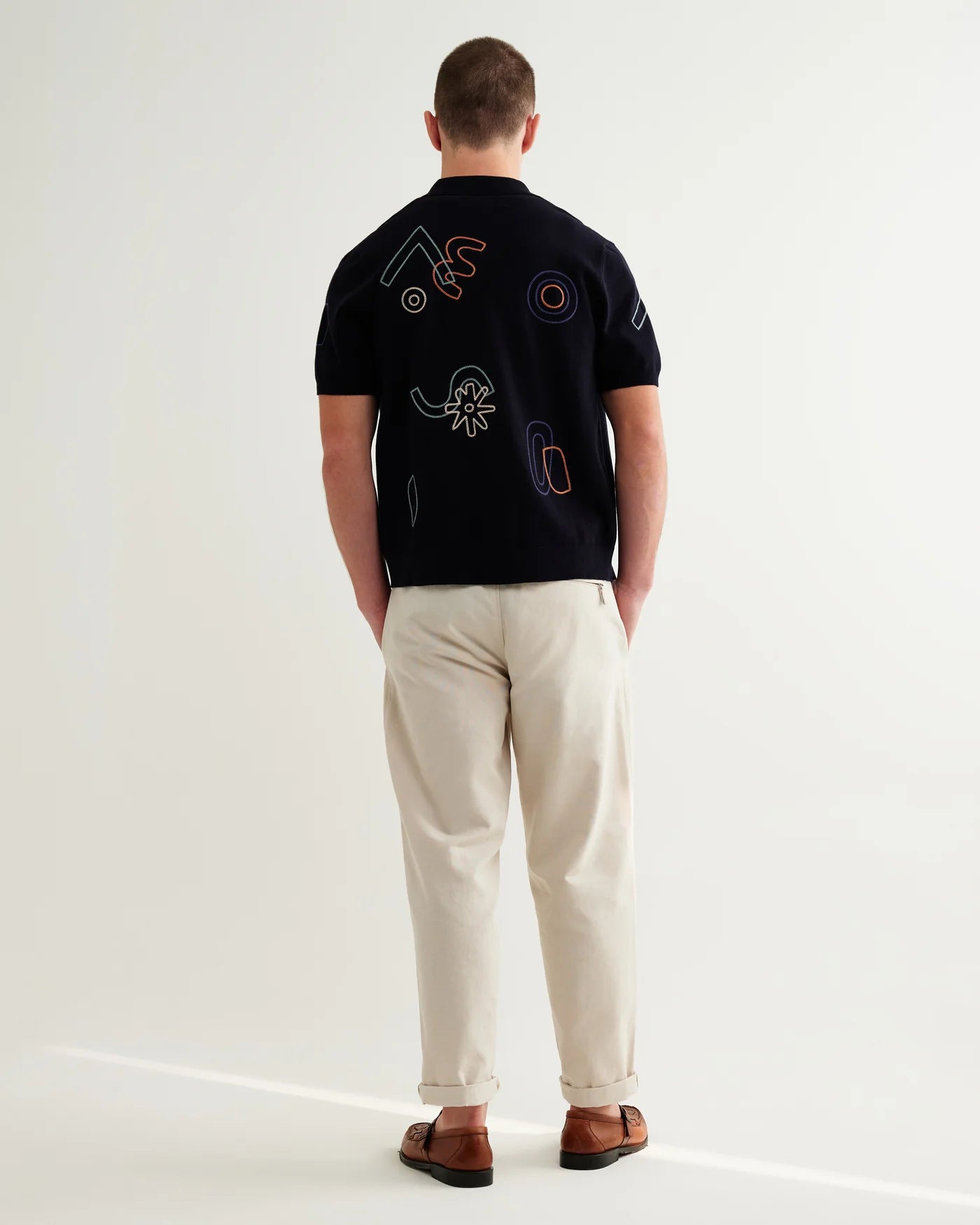 Tellaro S/S Knit Shirt - Embroidered Shirts Wax London