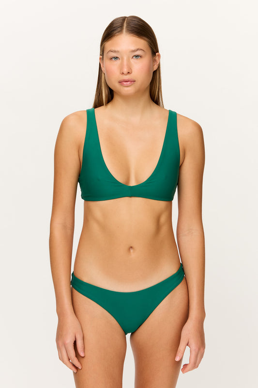 Terra Scoop Neck Swim Top Swimwear MIKOH Malachite S