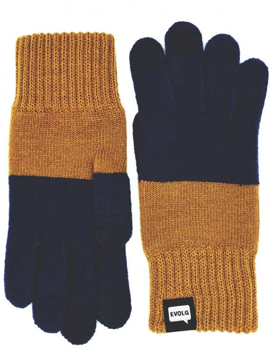 2ton Touchscreen Glove Gloves Evolg Navy/Curry O/S