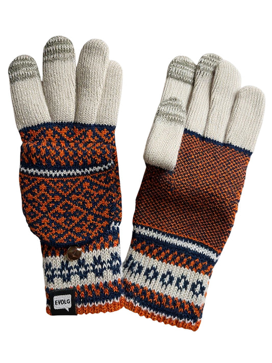 MIT - Knitted Tactile Glove Gloves Evolg Light Gray/Orange O/S