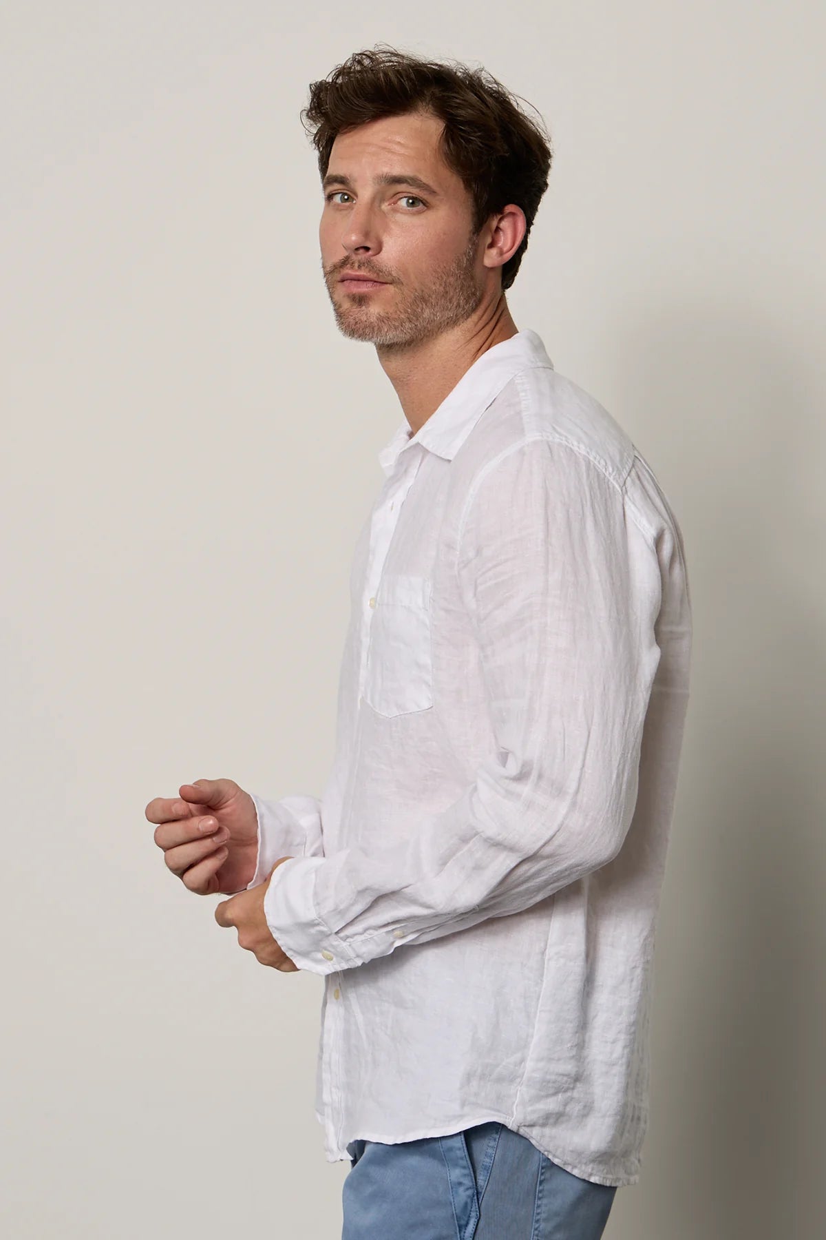 Benton Linen Shirt  Velvet   