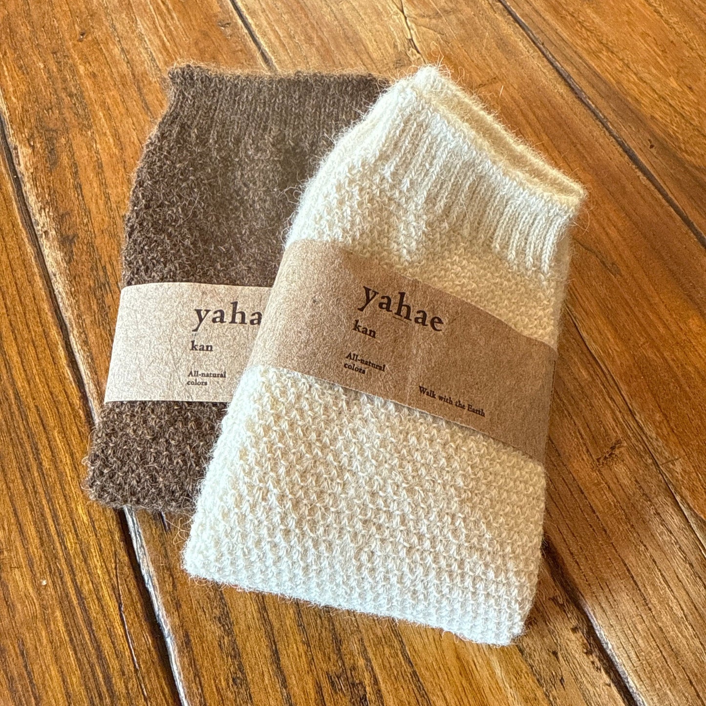 Alpaca Moss Stitch Warmer Socks Yahae   