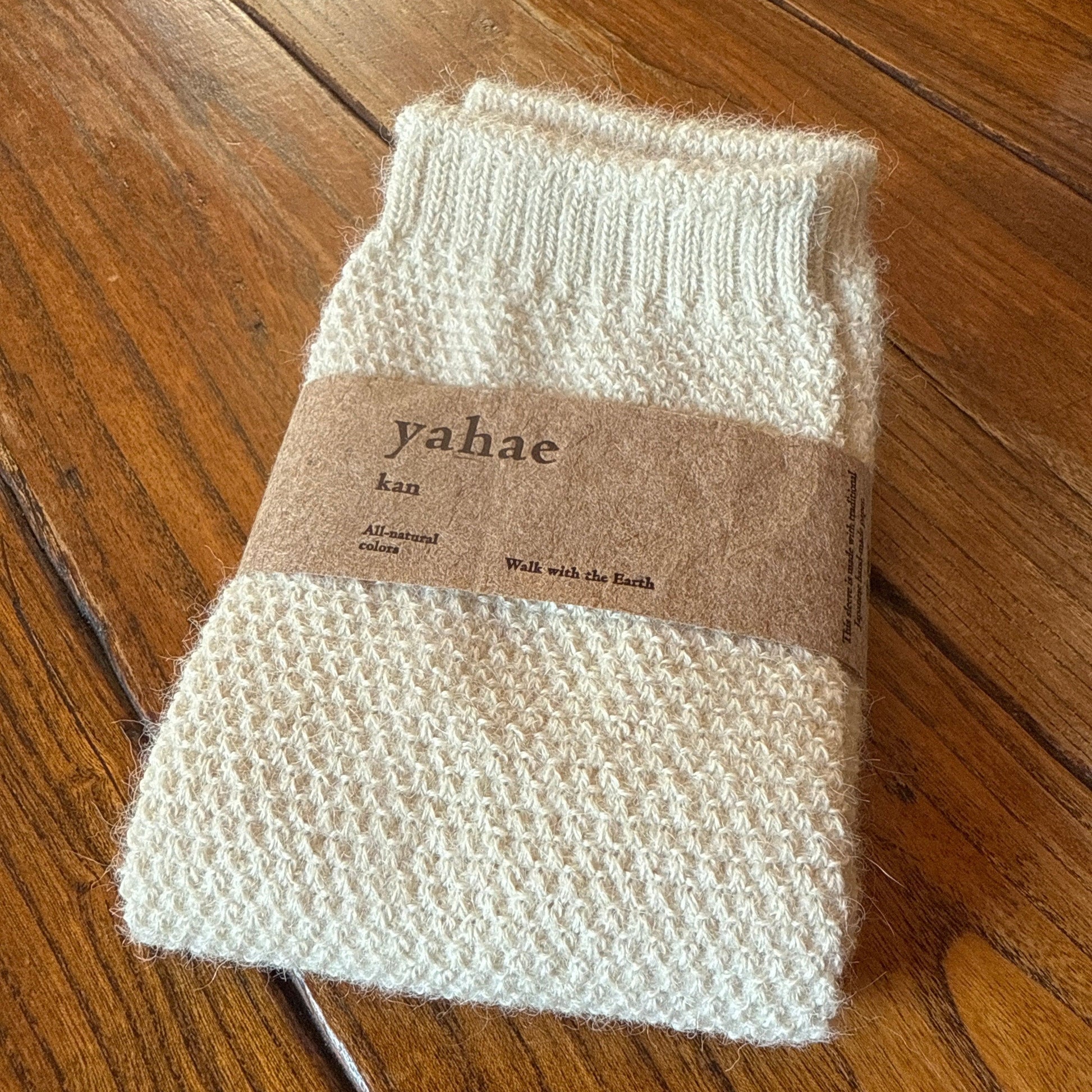 Alpaca Moss Stitch Warmer Socks Yahae   