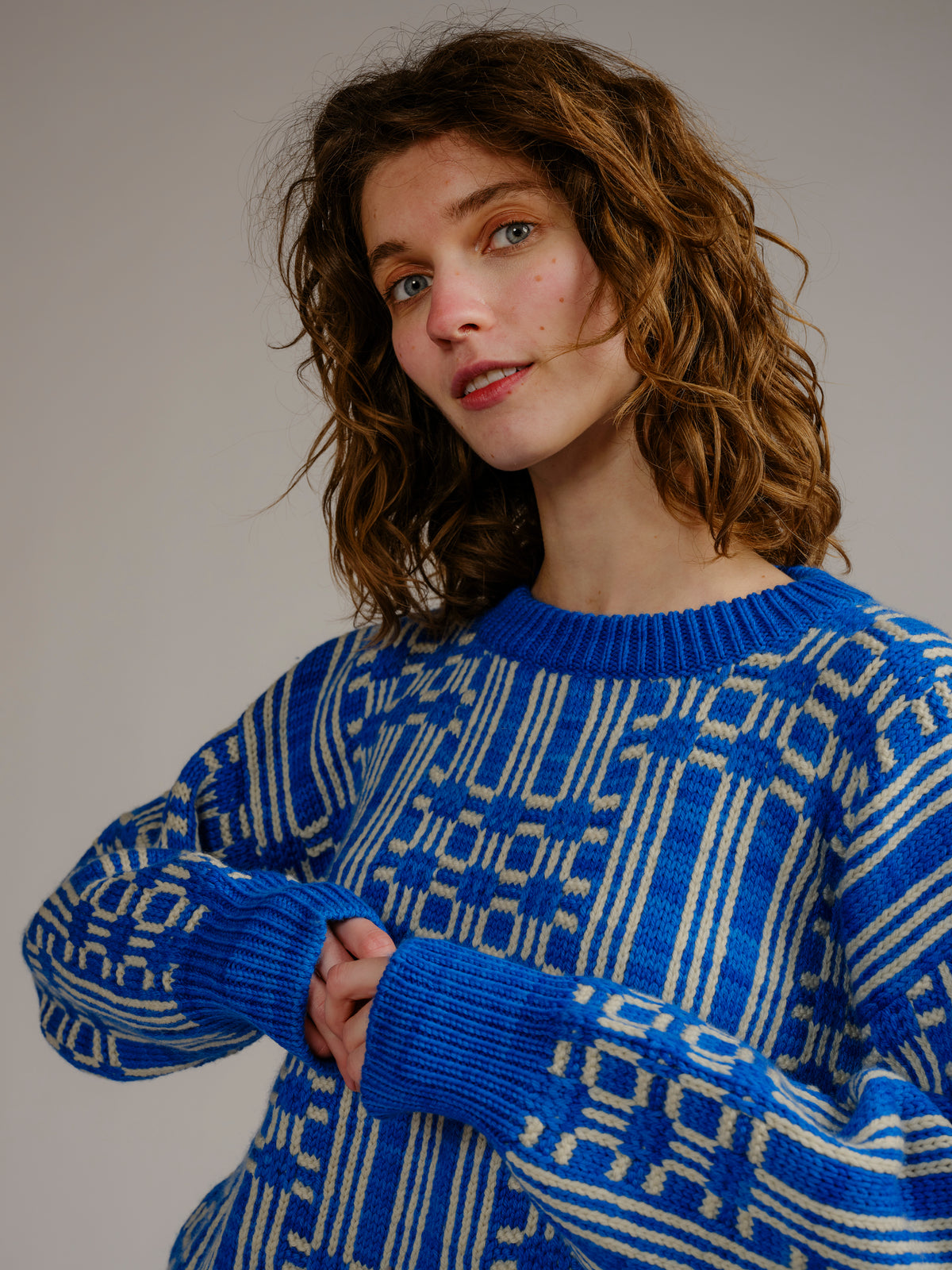 Passing Through Sweater - Cerulean DEGEN - 2