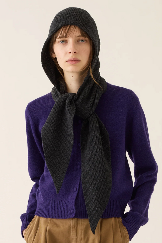 Zora Merino Wool Hooded Scarf Scarves DEMYLEE New York
