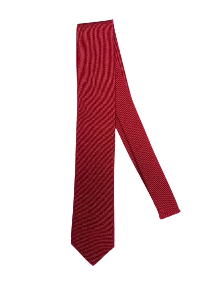 Solid Silk Tie Ties fig. Red  