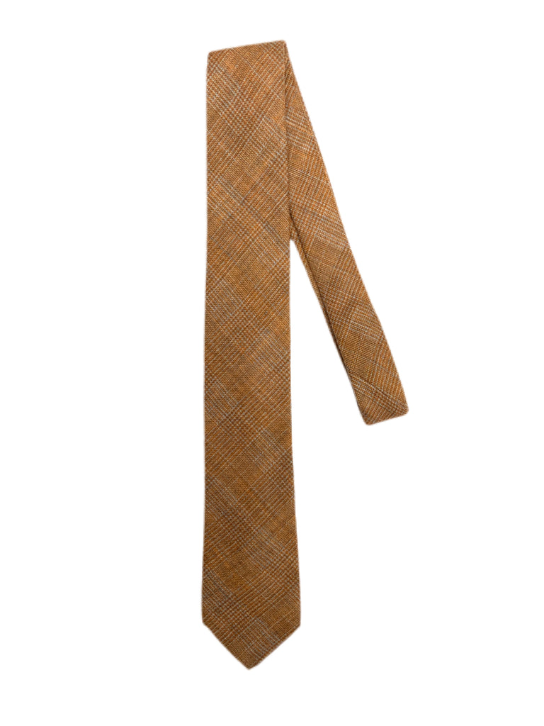 Wool Pattern Tie, Ties from fig. in Mustard Plaid 