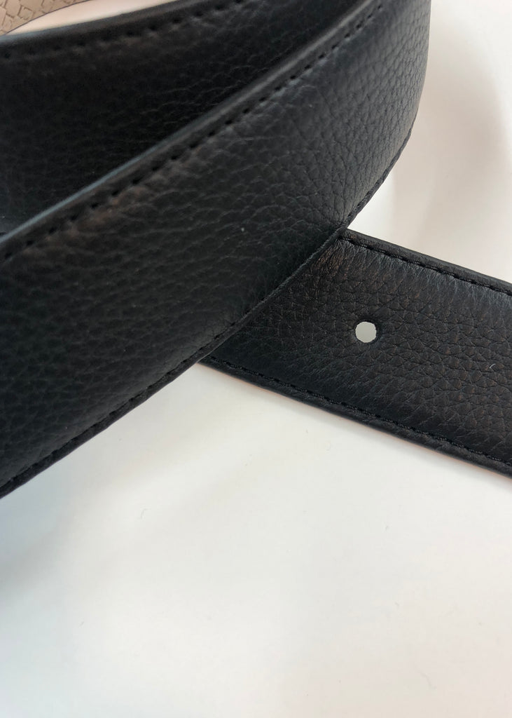 Pebble Leather Belt, Belts from Leyva in Black-6 32