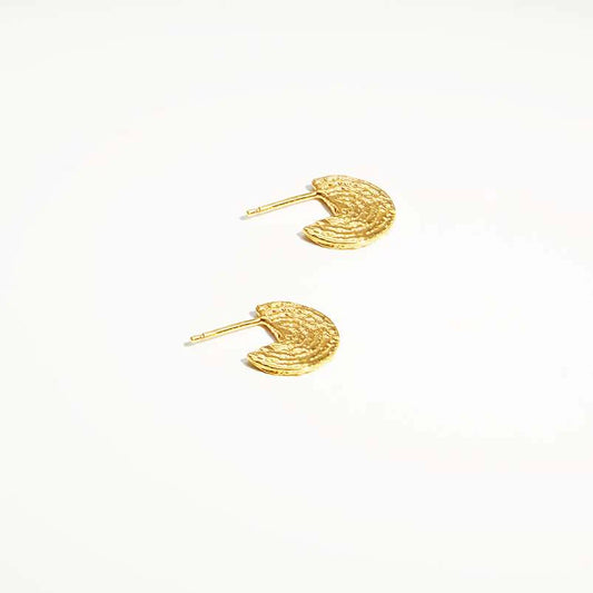 3QT Stud Earrings Earrings Cog 14k Gold Plate  