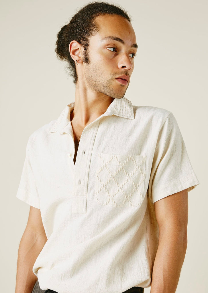 Short Sleeve Cedar Shirts Indi + Ash Natural S 
