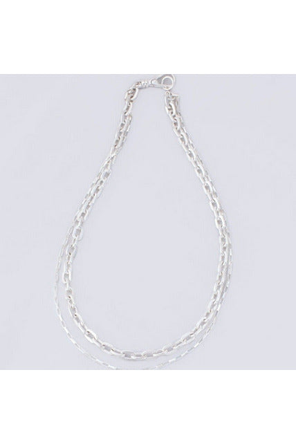 Double Chain Necklace - Sterling Silver Jewelry MM Druck   