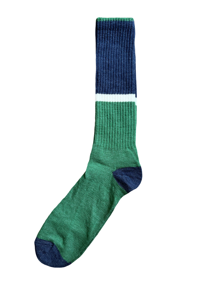 Colorblock Sock Socks Altea Green  