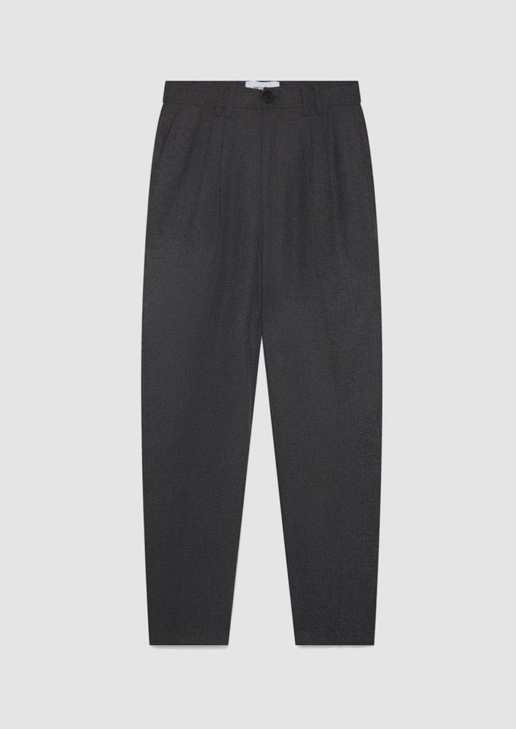 Pleat Trouser, Pants from Wax London in Dark Grey 30