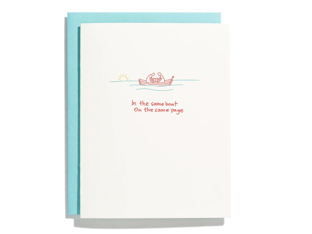 Greeting Cards, Cards from Shorthand Press in Same Boat Same Page 