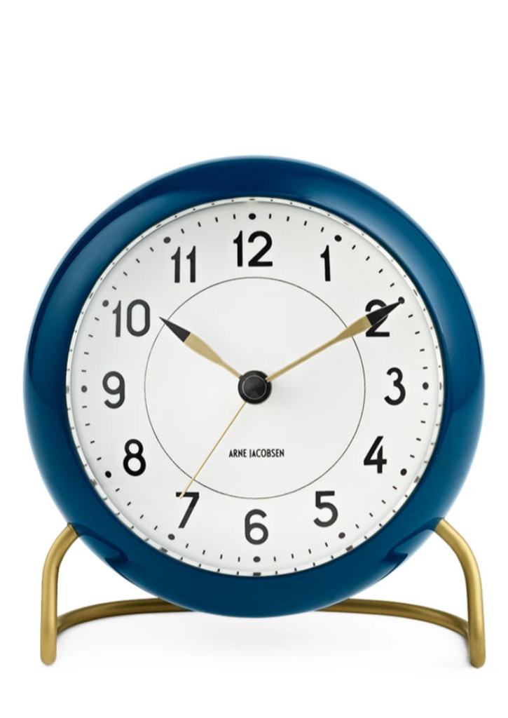 AJ Station Alarm Clock, Kitchen from Ameico in Petrol Blue 