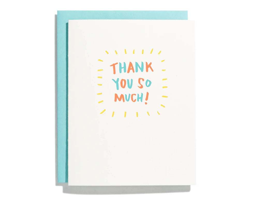 Greeting Cards Cards Shorthand Press Thank You Burst  