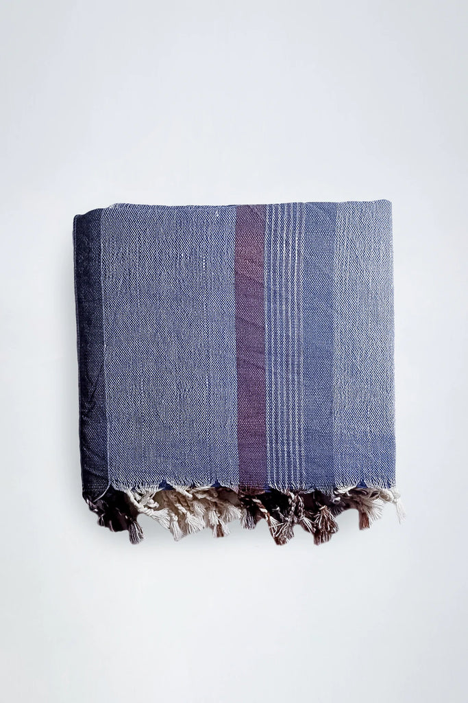 Hudson Towel Towels Home & Loft Blue/Navy/Burgundy O/S 