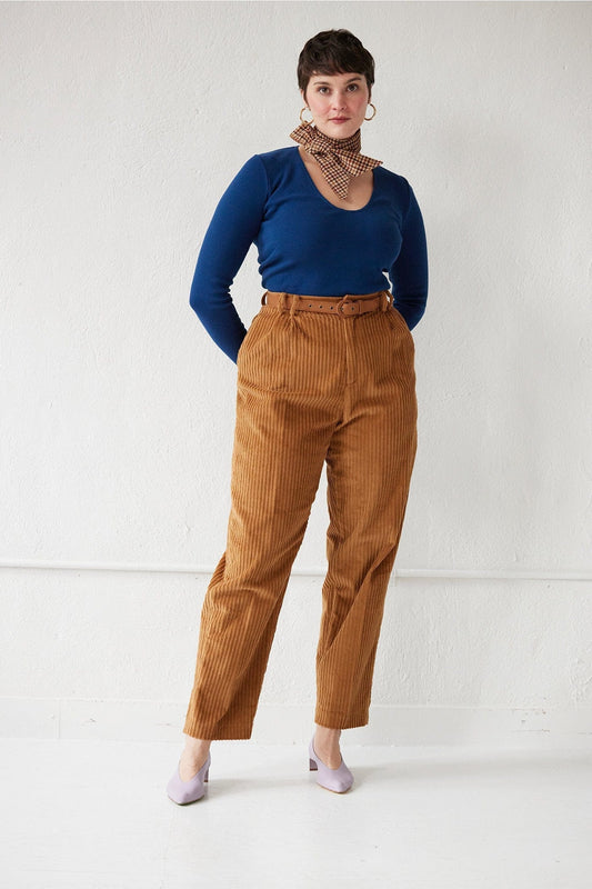 Naim Pant in Wide Cordoruy Pants CHRISTINE ALCALAY Rust Extra Small 