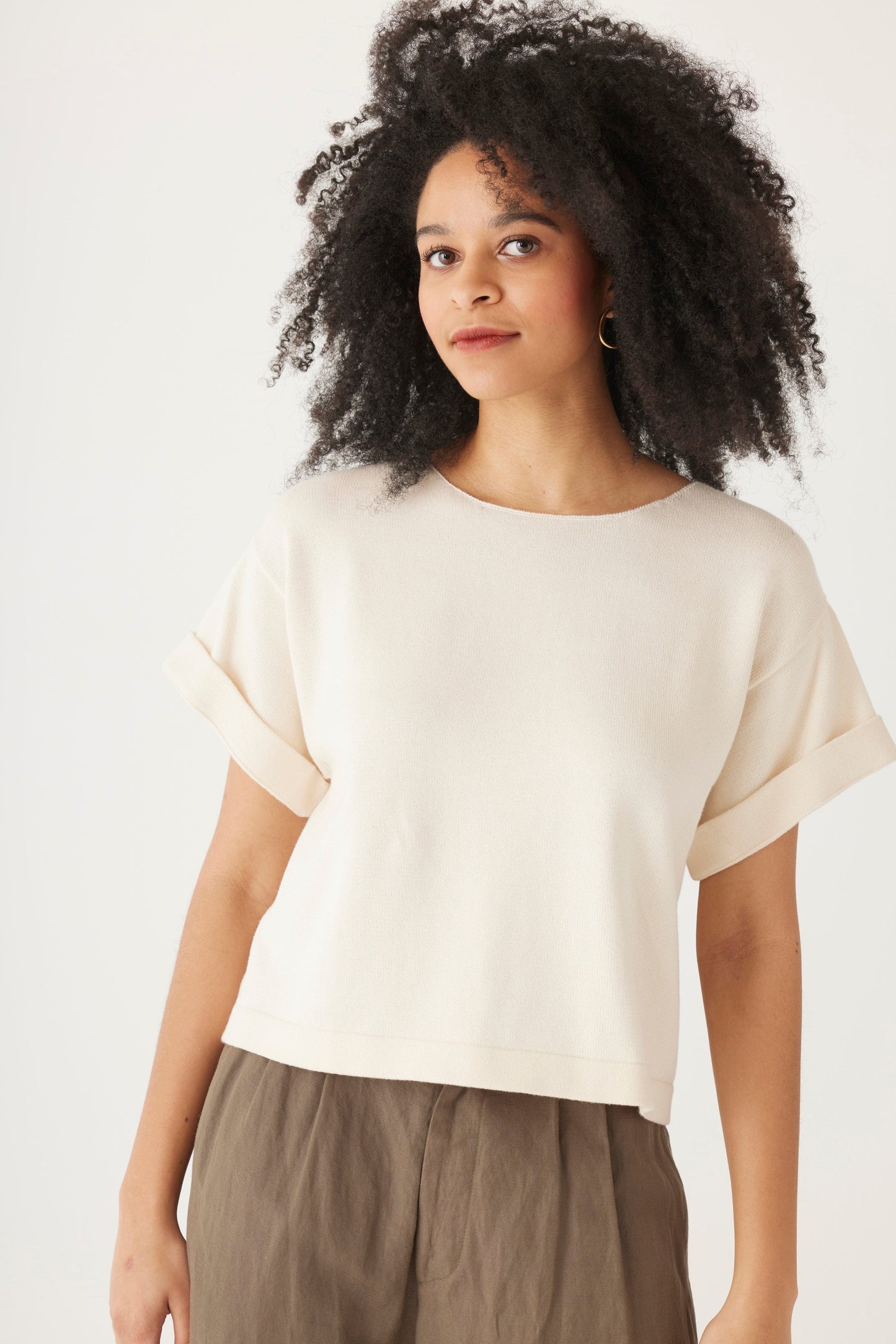 Belle Tee Pima Cotton Knit Tops CHRISTINE ALCALAY   